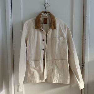 GAP Cream Utility Jacket with Brown Corduroy Collar